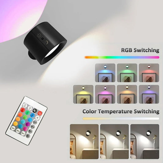 GLOWSPOT - Multicolor, Magnetic, Movable, Rotatable, Rechargeable, Timeable, Remote Decor Lights
